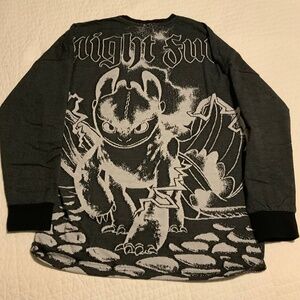 How To Train Your Dragon Toothless Tonal Portrait Long Sleeve